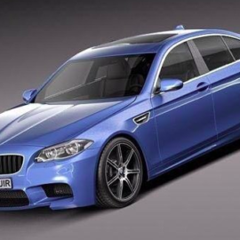 BMW M5 2014 F10 sedan 3D Model