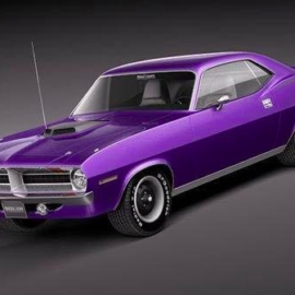 Plymouth Cuda Barracuda 1970 3D Model