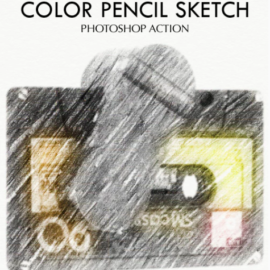 GraphicRiver – Color Pencil Sketch Photoshop Action 24323089 Free Download