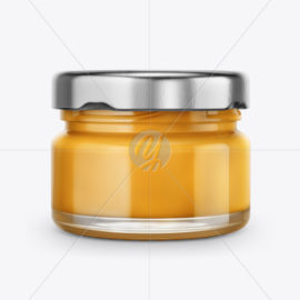 Glass Jar with Honey Mockup 49817 Free Download