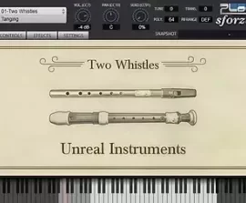 Unreal Instruments Two Whistles for Sforzando-R2R