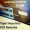 PastToFutureReverbs Lexicon PCM 91 Reverb (Halls)! Impulse Responses (IRs) WAV