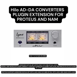 PastToFutureReverbs Hilo Mastering ADDA Converters Plugin Extension for Proteus and NAM